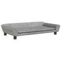 SOFA DLA DZIECI, JASNOSZARA, 100X50X26 CM, AKSAMIT