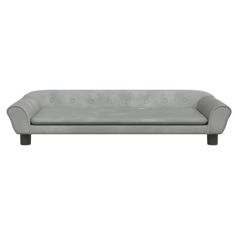 SOFA DLA DZIECI, JASNOSZARA, 100X50X26 CM, AKSAMIT