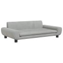 VidaXL Sofa dla dzieci, jasnoszara, 100x54x33 cm, aksamit