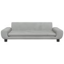 VidaXL Sofa dla dzieci, jasnoszara, 100x54x33 cm, aksamit