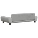 VidaXL Sofa dla dzieci, jasnoszara, 100x54x33 cm, aksamit