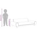 VidaXL Sofa dla dzieci, jasnoszara, 100x54x33 cm, aksamit