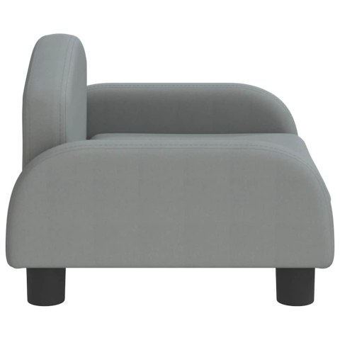 SOFA DLA DZIECI, JASNOSZARA, 50X40X30 CM, OBITA TKANINĄ