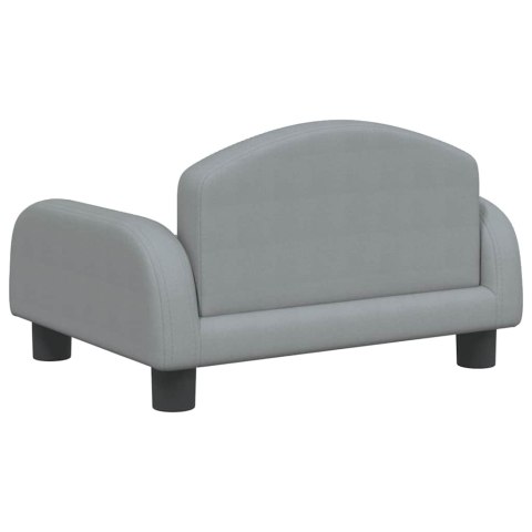 SOFA DLA DZIECI, JASNOSZARA, 50X40X30 CM, OBITA TKANINĄ