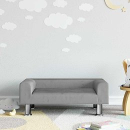 SOFA DLA DZIECI, JASNOSZARA, 70X45X26,5 CM, AKSAMIT