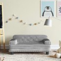 VidaXL Sofa dla dzieci, jasnoszara, 70x45x30 cm, aksamit