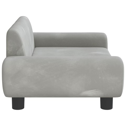 VidaXL Sofa dla dzieci, jasnoszara, 70x45x33 cm, aksamit