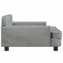 VidaXL Sofa dla dzieci, jasnoszara, 90x53x30 cm, aksamit