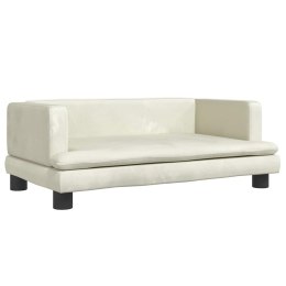 VidaXL Sofa dla dzieci, kremowa, 80x45x30 cm, aksamit
