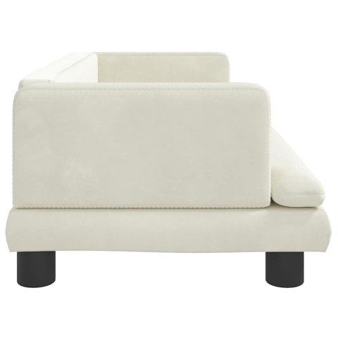 VidaXL Sofa dla dzieci, kremowa, 80x45x30 cm, aksamit