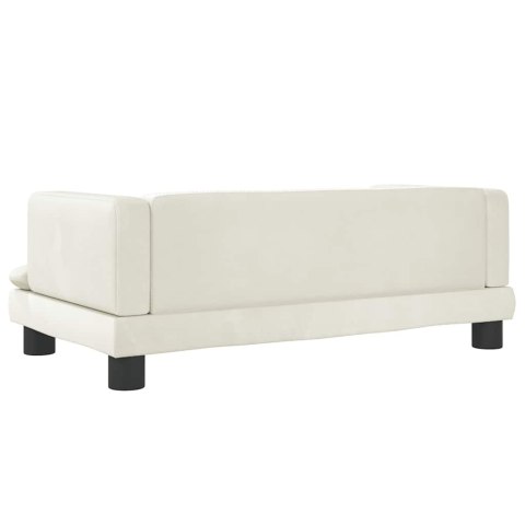VidaXL Sofa dla dzieci, kremowa, 80x45x30 cm, aksamit