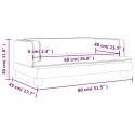 VidaXL Sofa dla dzieci, kremowa, 80x45x30 cm, aksamit