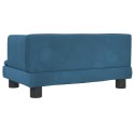 SOFA DLA DZIECI, NIEBIESKA, 60X40X30 CM, AKSAMIT