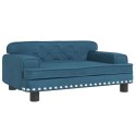 SOFA DLA DZIECI, NIEBIESKA, 70X45X30 CM, AKSAMIT