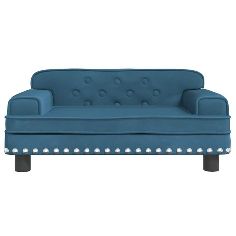 SOFA DLA DZIECI, NIEBIESKA, 70X45X30 CM, AKSAMIT