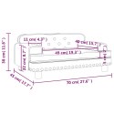 SOFA DLA DZIECI, NIEBIESKA, 70X45X30 CM, AKSAMIT