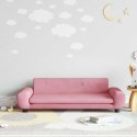 VidaXL Sofa dla dzieci, różowa, 100x54x33 cm, aksamit