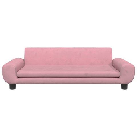 VidaXL Sofa dla dzieci, różowa, 100x54x33 cm, aksamit