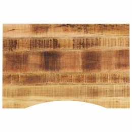 BLAT BIURKA, Z WYCIĘCIEM, 100X50X2,5 CM, SUROWE DREWNO MANGO