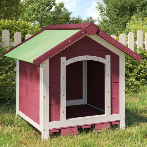 VidaXL Buda dla psa, kolor mokki, 65x65x61,5 cm, drewno sosnowe