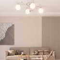 LAMPA SUFITOWA, OKRĄGŁE SZKLANE KLOSZE, 4 ŻARÓWKI LED, G9