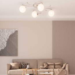 LAMPA SUFITOWA, OKRĄGŁE SZKLANE KLOSZE, 4 ŻARÓWKI LED, G9