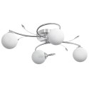 LAMPA SUFITOWA, OKRĄGŁE SZKLANE KLOSZE, 4 ŻARÓWKI LED, G9