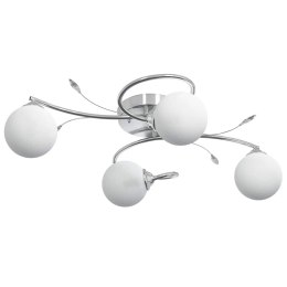 LAMPA SUFITOWA, OKRĄGŁE SZKLANE KLOSZE, 4 ŻARÓWKI LED, G9