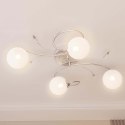 LAMPA SUFITOWA, OKRĄGŁE SZKLANE KLOSZE, 4 ŻARÓWKI LED, G9