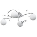 LAMPA SUFITOWA, OKRĄGŁE SZKLANE KLOSZE, 4 ŻARÓWKI LED, G9