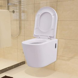 PODWIESZANA TOALETA CERAMICZNA ZE SPŁUCZKĄ, BIAŁA