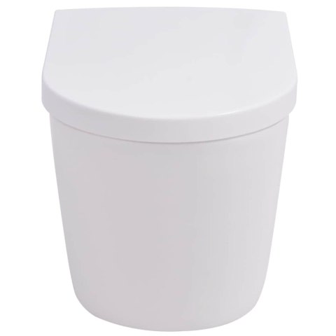 PODWIESZANA TOALETA CERAMICZNA ZE SPŁUCZKĄ, BIAŁA