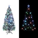 VidaXL Sztuczna choinka z LED i stojakiem 150 cm, włókno optyczne