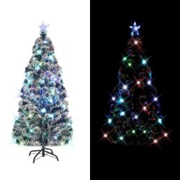 VidaXL Sztuczna choinka z LED i stojakiem 150 cm, włókno optyczne