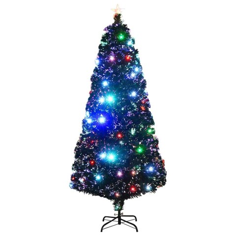 VidaXL Sztuczna choinka z LED i stojakiem 180 cm, włókno optyczne
