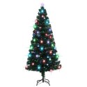 VidaXL Sztuczna choinka z LED i stojakiem 180 cm, włókno optyczne