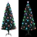 VidaXL Sztuczna choinka z LED i stojakiem 180 cm, włókno optyczne