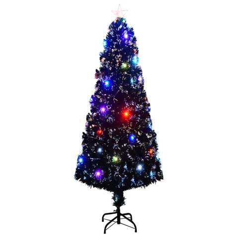 VidaXL Sztuczna choinka z LED i stojakiem 240 cm, włókno optyczne