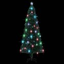 VidaXL Sztuczna choinka z LED i stojakiem 240 cm, włókno optyczne