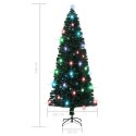 VidaXL Sztuczna choinka z LED i stojakiem 240 cm, włókno optyczne