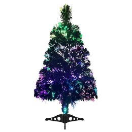 VidaXL Sztuczna choinka z lampkami światłowodowymi, 64 cm, zielona