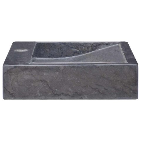 UMYWALKA, CZARNA, 58X39X10 CM, MARMUROWA