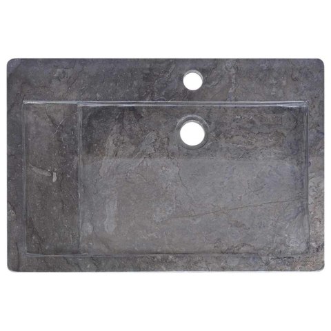 UMYWALKA, CZARNA, 58X39X10 CM, MARMUROWA