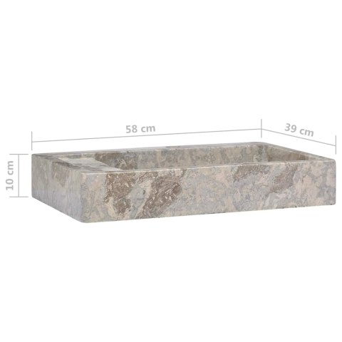 UMYWALKA, SZARA, 58X39X10 CM, MARMUROWA