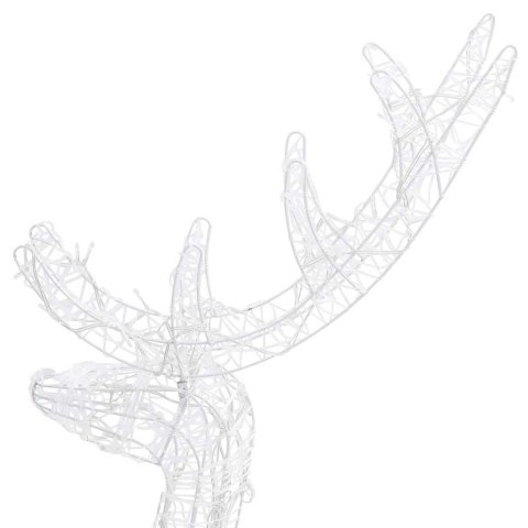 AKRYLOWE RENIFERY OZDOBNE, 3 SZT., 128 CM, ZIMNA BIEL