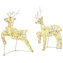 LED RENIFERY 5 SZT. 40 LED ZŁOTY 44 X 18 X 65,5 CM PET