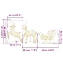 LED RENIFERY 5 SZT. 40 LED ZŁOTY 44 X 18 X 65,5 CM PET