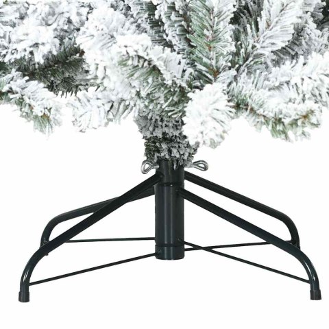 VidaXL Sztuczna choinka z zawiasami z podstawą Biały 240 cm PVC i stal