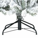 VidaXL Sztuczna choinka z zawiasami z podstawą Biały 240 cm PVC i stal
