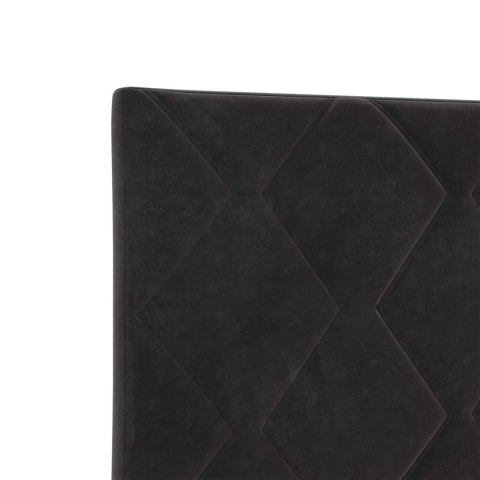 ŁÓŻKO BOX SPRING Z MATERACEM I LED CZARNY 140 X 200 CM WELUR